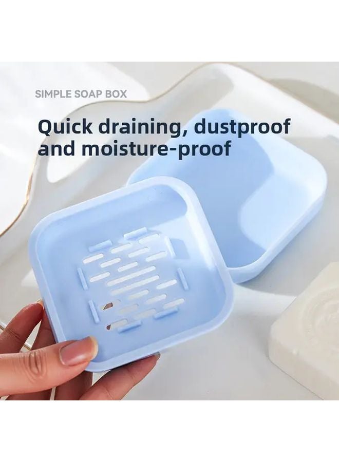 Pink Soap Box with Lid Portable Soap Dish Holder for Shower Kitchen Bathroom - Image 2